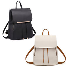 Ladies Fashion A4 Shoulder School Travel Bag Backpack Girl Faux Leather Rucksack