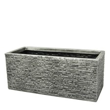 Strata Slate Lightweight Garden Planter Trough (1 Pack)