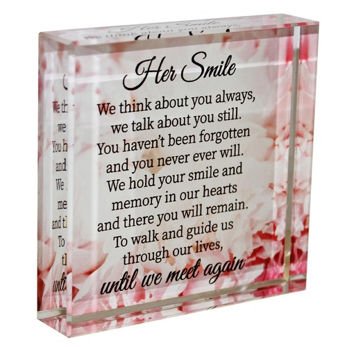 Glass block paperweight - glass,
