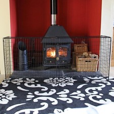 Extendable Fire Guard Nursery Safety Child Kid Fireplace Stove Woodburner Screen