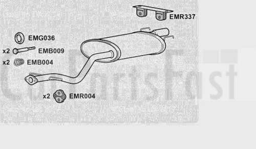 Exls6002 exhaust rear box - exhaust,