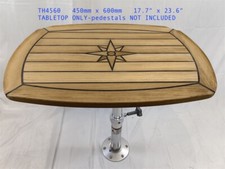 Boat Barrel Shape Teak Table Top ONLY 450×600mm Marine Yacht Caravan-TH4560