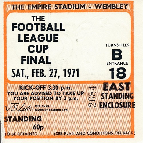 Ticket league cup final 1971 - final,