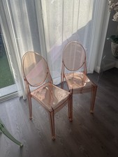 Kartell Victoria Ghost Dining Chairs X2 Philippe Starck