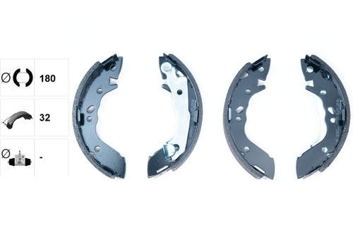 Brake shoe set for - set, dodge