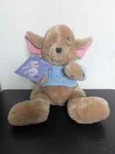 Disney Store Roo (Winnie The Pooh) Kangaroo In Blue Top Soft Plush Toy 9”
