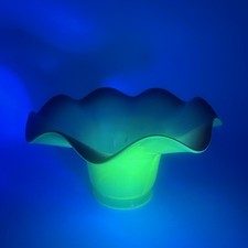 Antique Uranium Vaseline Cranberry Lamp Shade Art Glass Art Nouveau