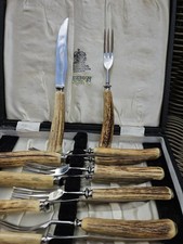 ELKINGTON & Co SET HORN HANDLE  (UNUSED)