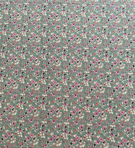 Sage green ditsy floral - green,