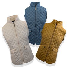 Hazy Blue Ladies Womens Tanya Body warmer Gilet Quilted Padded Waistcoat 8-24
