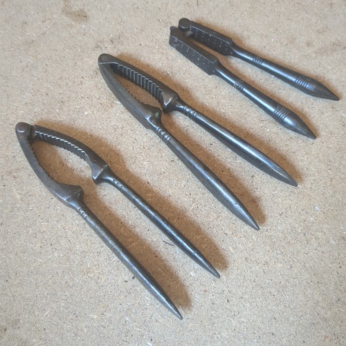 Vintage steel nut crackers - nut,
