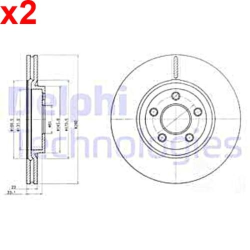 Brake disc delphi fits - 2x,