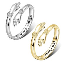 Silver Hug Rings for Women