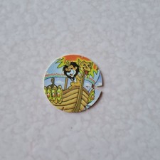 Vintage Simba Mascot Lion On A Viking Ship 23 Norwary Circluar Shaped With Cuts