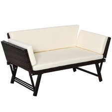 Brown PE Rattan 2-Seater