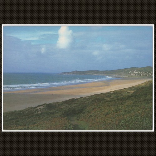 Woolacombe devon beach scene - woolacombe,