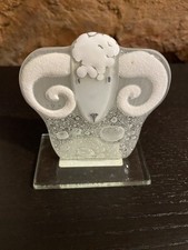 Nobile Glassware Ltd Fused Glass lamb small 236 ornament gift xmas Christmas 