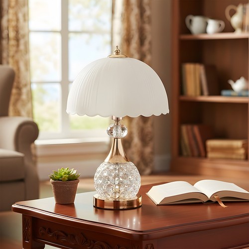 Luxury crystal table lamp with - crystal,