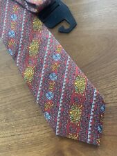 LORD’S  Cricket Tie Red/Gold/Silver/Grey Ornate Stripes NEW
