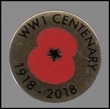 WW1 100 YEAR CENTENARY 1914-18 War --Tie- Lapel Pin - Badge  (52)