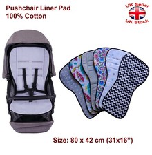 Baby Pram Pushchair Stroller Buggy Liner Pad Mattress Cover 100% Cotton