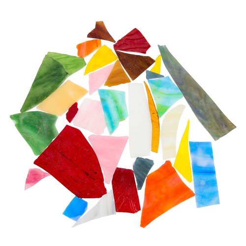 Broken glass pieces for crafts - pieces,