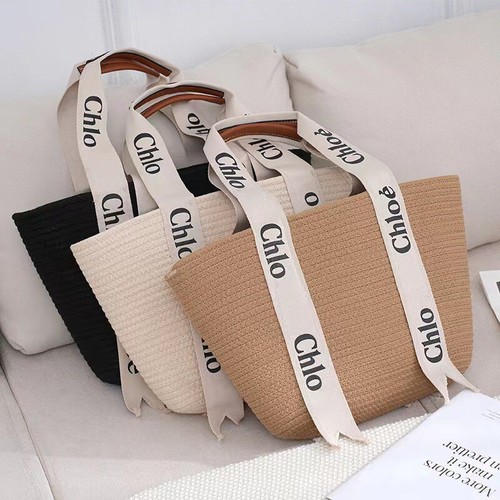 Straw woven bag - straw,