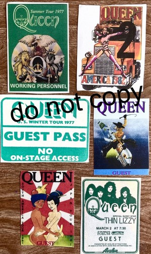 Queen backstage pass