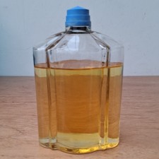 XL Rare Vintage Art Deco Glass Bottle Blue Orchid DELAVELLE Eau De Cologne 400ml