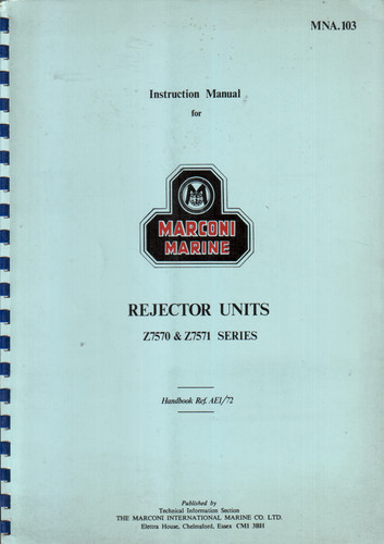 Instruction manual for marconi - for,