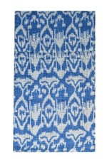 Blue Bed Runner Kantha Quilt Ikat Ralli Gudri Handmade Twin Bedspreads Throw