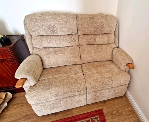 Beige fabric seater sofa - beige,