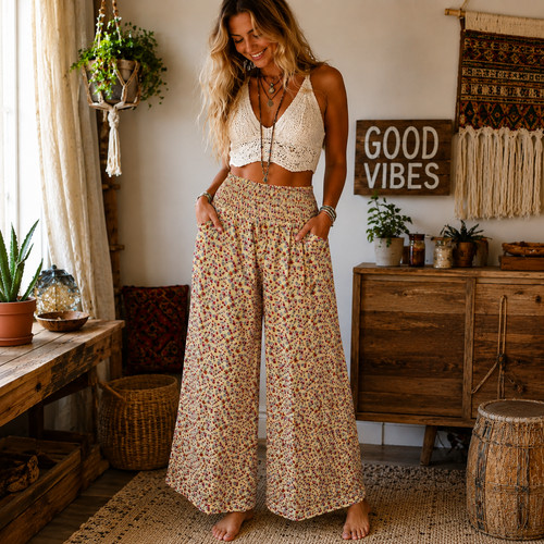 Nwt rayon palazzo pants medium - rayon,