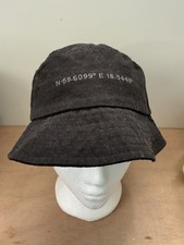 H&M Black Bucket Hat Coordinates Print Size M 58