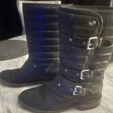 Women’s Black Ugg Biker Boots Size 5.5(fit as a Size 5), Worn in  Good Condition