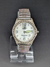 Kirks Folly Dreamtime Watch Silver Tone Stretch Band KF584 Missing Stones READ!