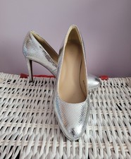 M&S Metallic Silver Snake Skin