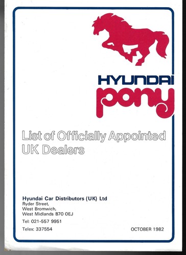Hyundai pony dealer list - hyundai,