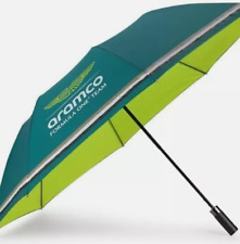 Aston Martin F1 Official Compact Umbrella, Windproof, Portable, Folding, Sleeve