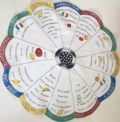 Round hankie cocktail drinks - hankie,