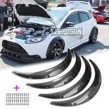 35" Carbon Look Fender Flares Widebody Wheel Arch Boky For Ford Focus ST Mondeo