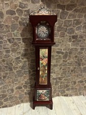 Dolls House 1/12 Scale Miniature Mahogany Customised Opening Grandfather Clock