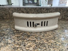 VINTAGE CAST IRON ENAMEL FIRE FRONT