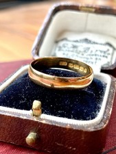 Beautiful Antique Victorian 22ct Gold Wedding Ring 1891 - Size S, Samuel Hope