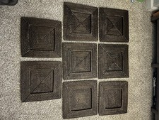 Set of 8 Square Woven Wicker