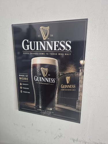 Guinness metal tin wall sign - guinness,