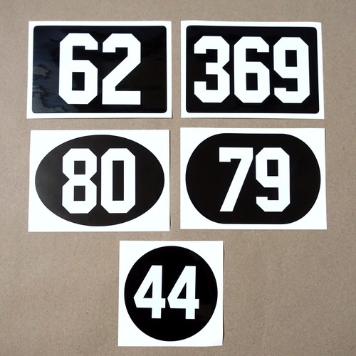 Black race number - number, vinyl