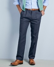 Mens Trousers Denim Blue