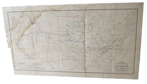 Old railroad map railroads - railroad, of