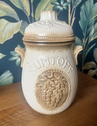 Ceramic rumtopf jar with - jar,